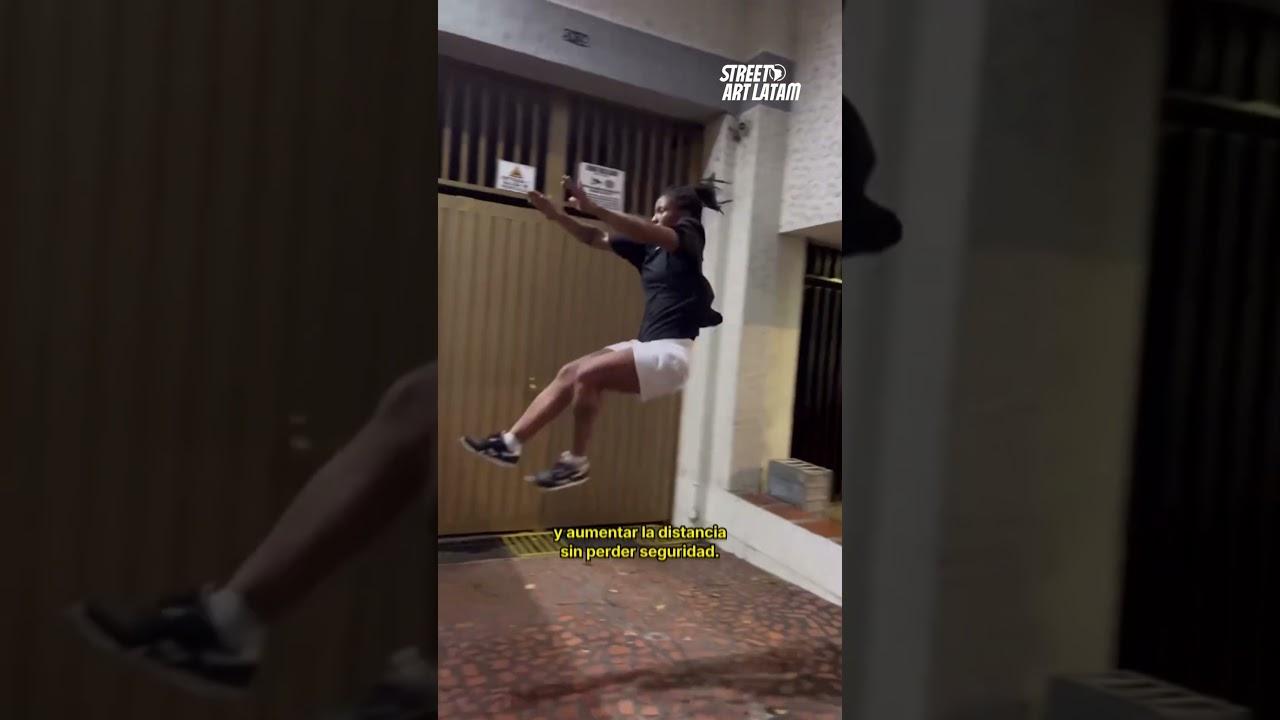 Katerine Valencia saltó de un hobby a la élite mundial del parkour