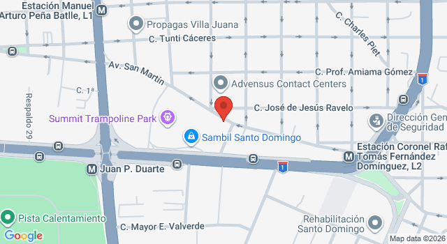 Mapa de Salón de Eventos de Sambil, Santo Domingo