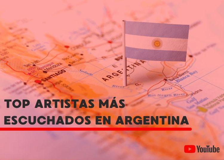 Portada de Los artistas más escuchados en YouTube - Argentina