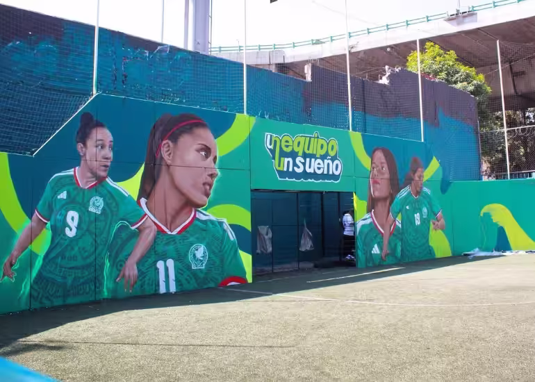 Portada de La Selección femenina de México tiene su propio mural en la CDMX