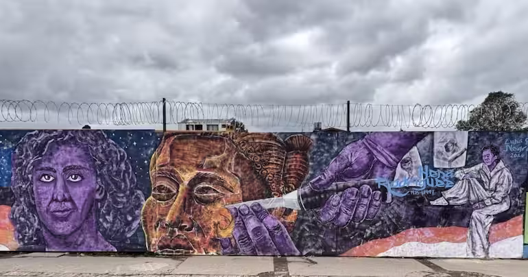 Portada de El Metro de Bogotá estrenó un mural de 60 metros